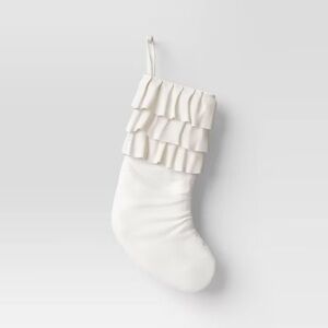 Wondershop Christmas Velvet Stocking With Ruffles, 20 in